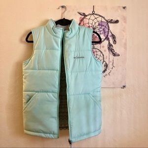 New Columbia kids size L green reversible vest